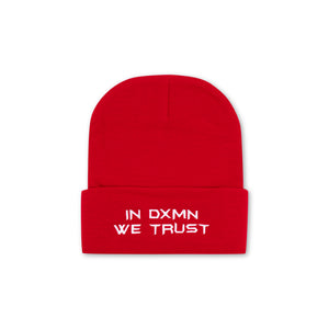 IN DXMN WE TRUST Beanie (Red)