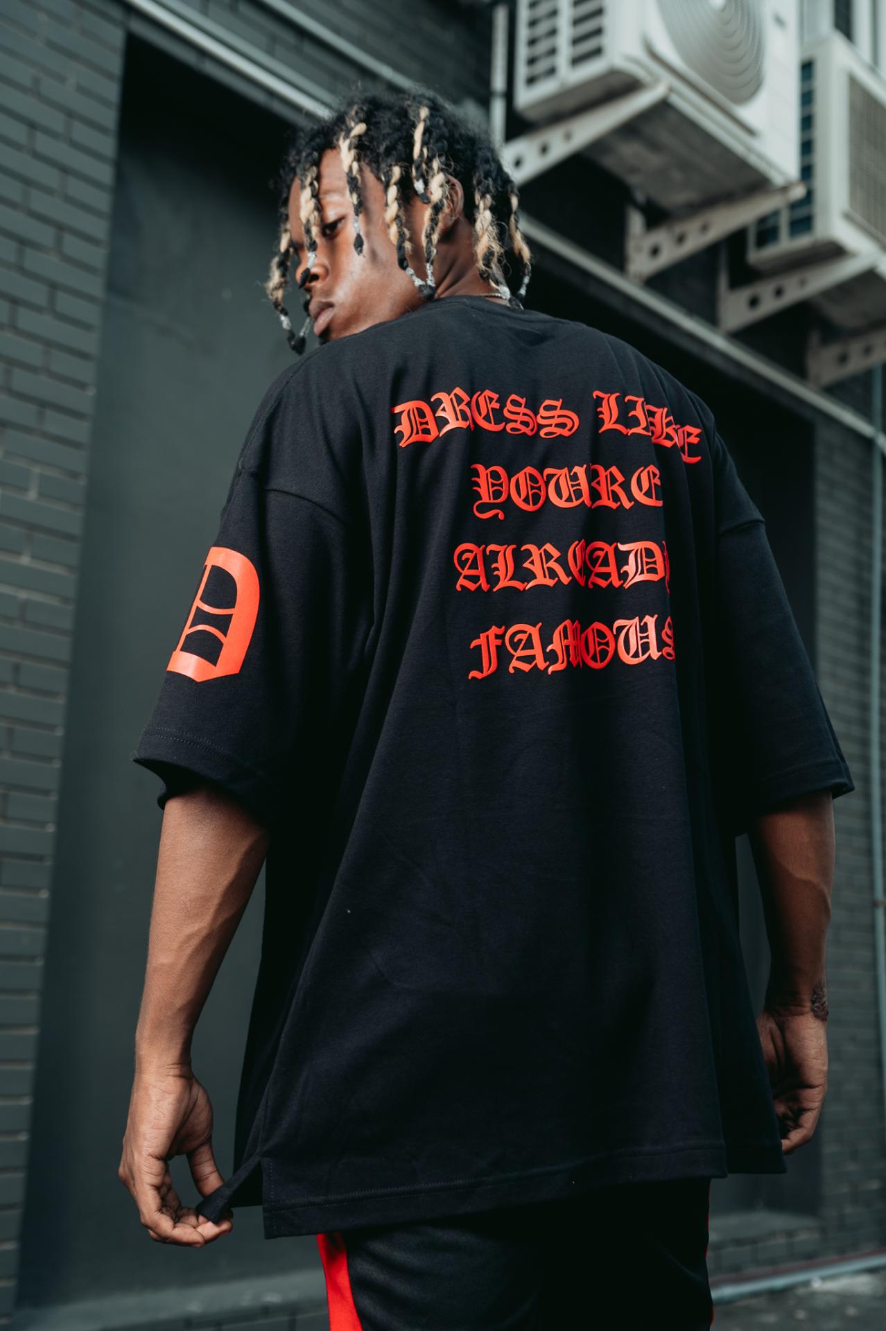 ALREADY FAMOUS Oversized Tee (Black) 10