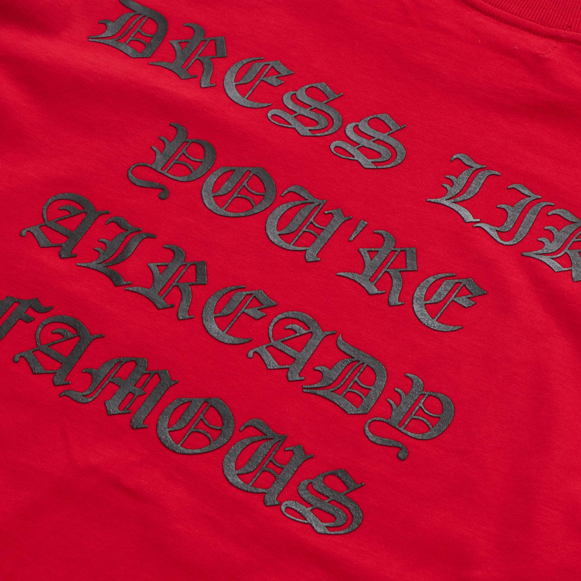 ALREADY FAMOUS Oversized Tee (Red) 4