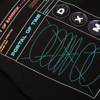 Portal of time Oversized Tee (Black) 4