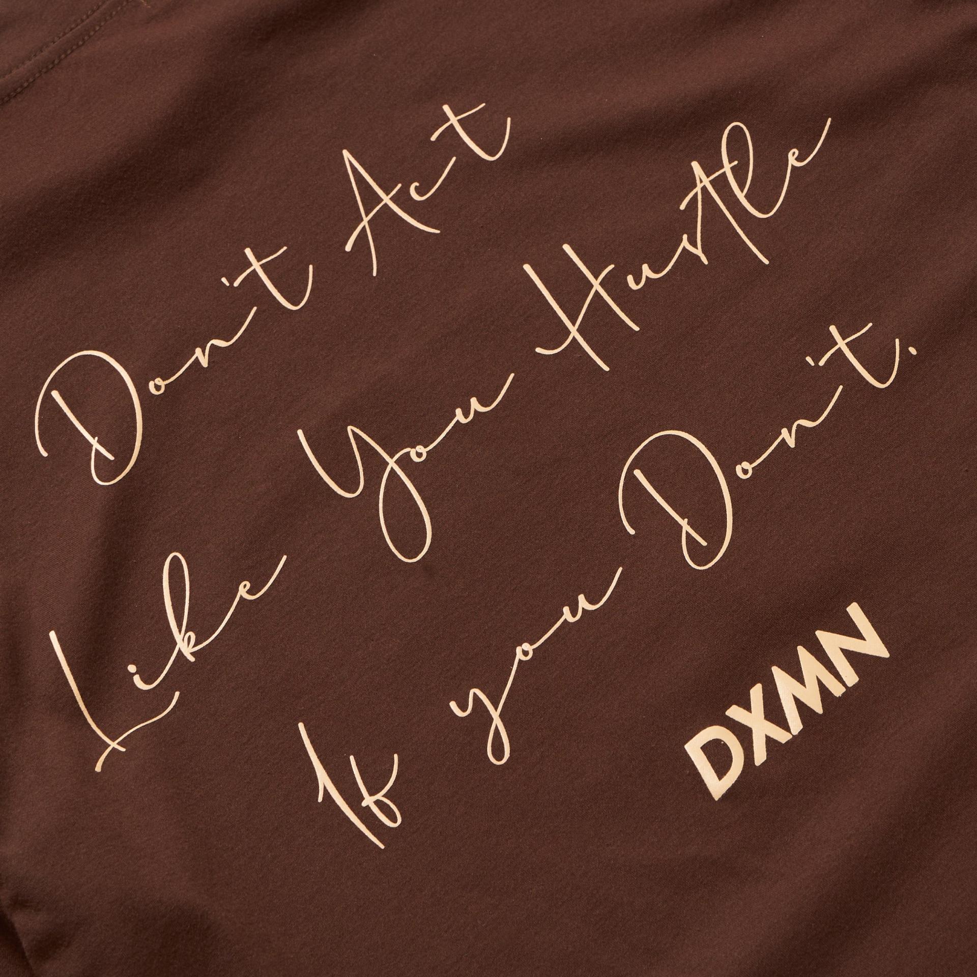 DXMN HUSTLE Oversized Tee (Brown) 4