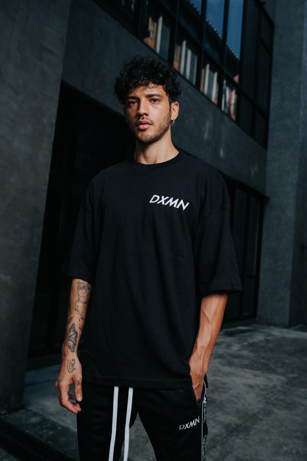 Double Logo Oversized Tee (Black) 5