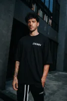 Double Logo Oversized Tee (Black) 5