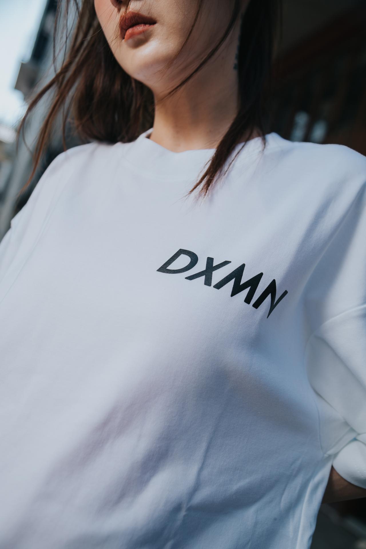 Double Logo Oversized Tee (White) 5