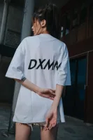 Double Logo Oversized Tee (White) 7
