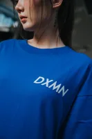 Double Logo Oversized Tee (Blue) 7