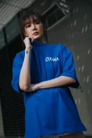Double Logo Oversized Tee (Blue) 5
