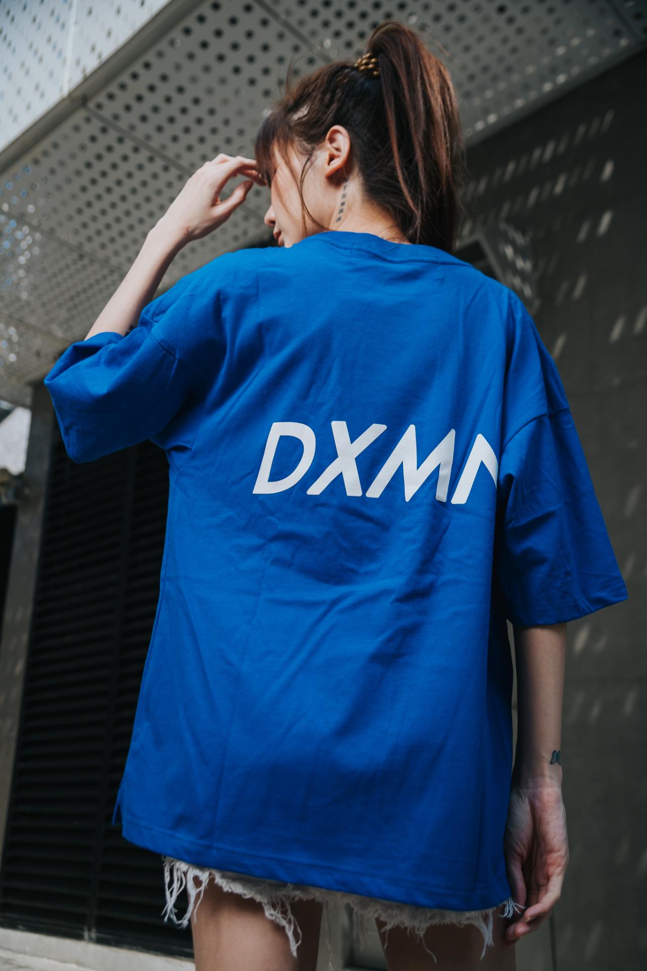 Double Logo Oversized Tee (Blue) 6