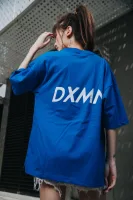 Double Logo Oversized Tee (Blue) 6
