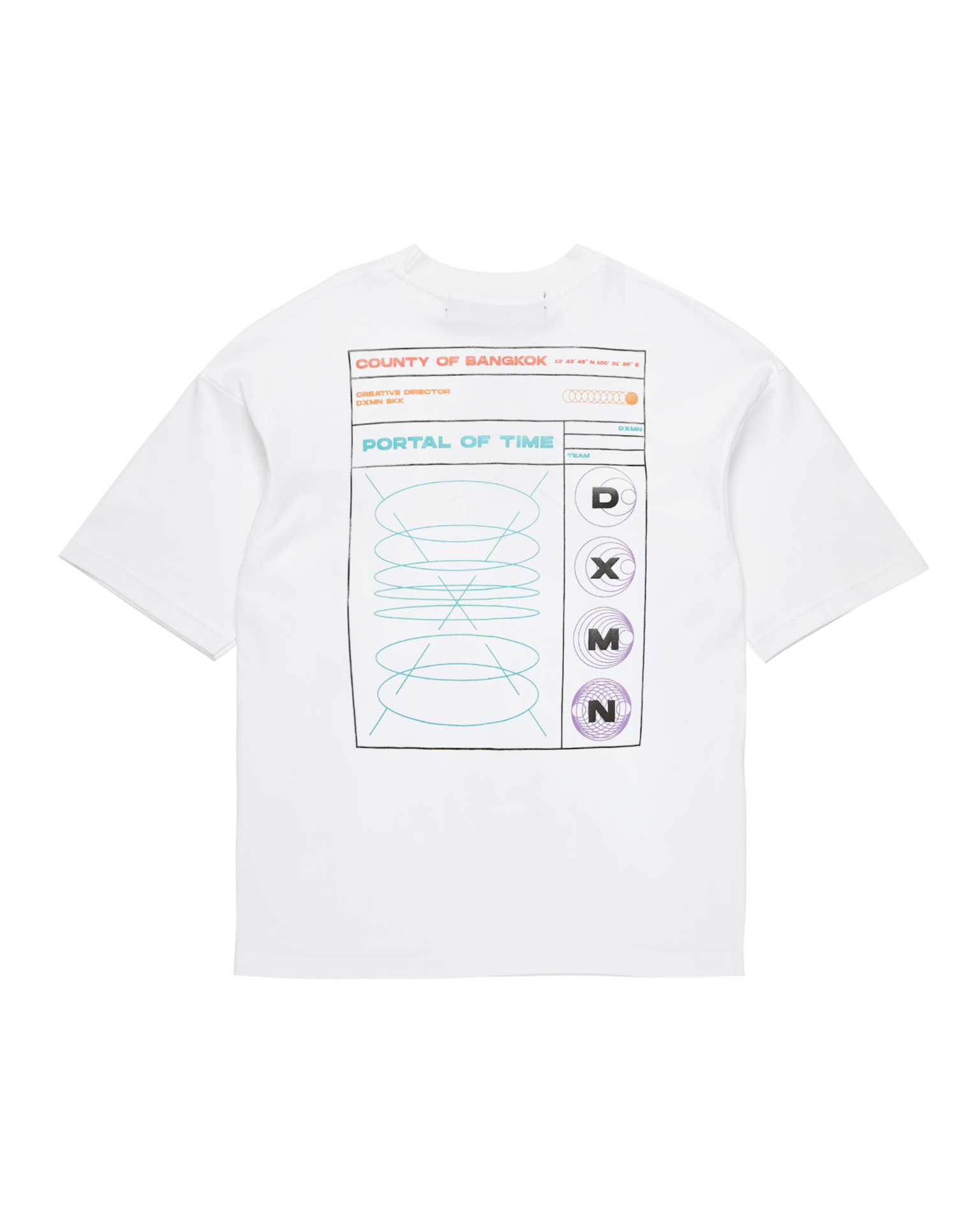 Portal of time Oversized Tee (White) 3