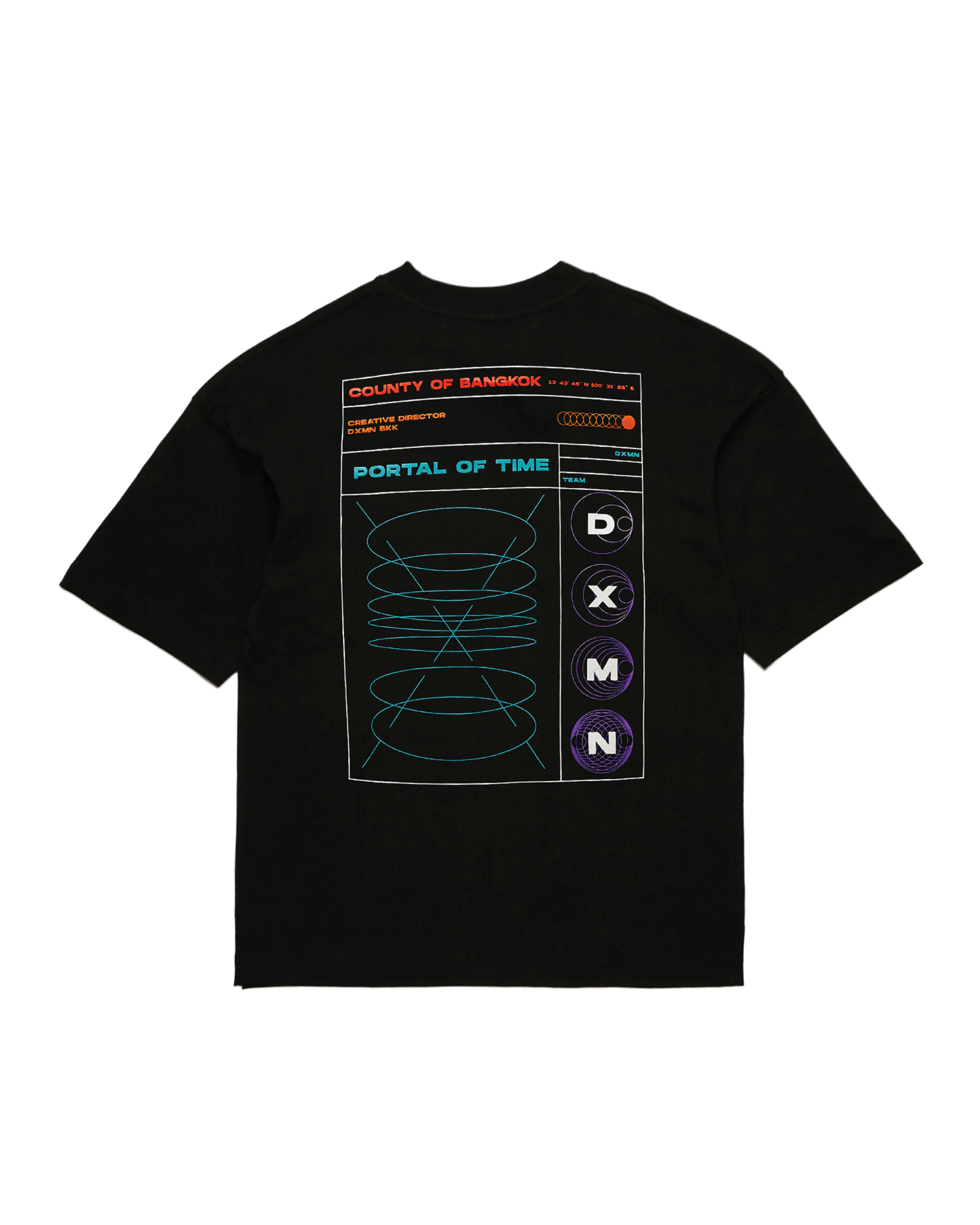 Portal of time Oversized Tee (Black) 3
