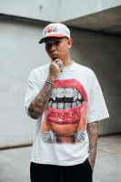 DXMN Clothing ”DXMN Chrome Kiss“ Oversized Tee (White) 3
