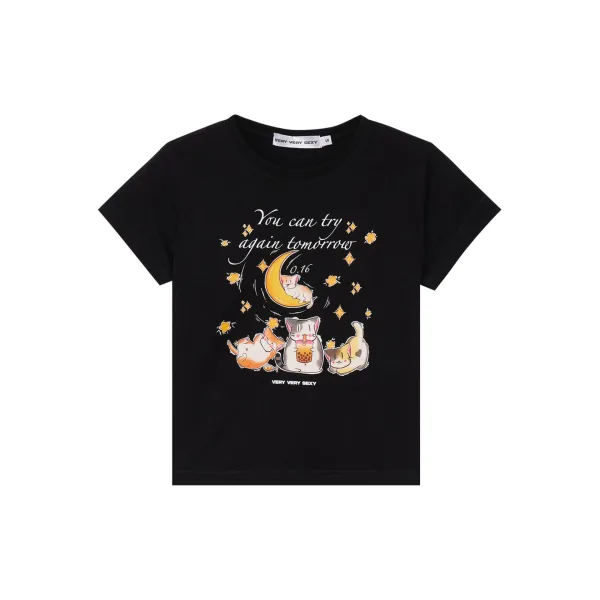 You can try again tmr (Black) Babytee